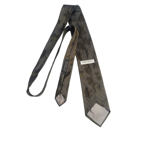 Vintage Authentic Giorgio Armani Men's Neck Tie Pure Silk - Picture 2 of 12